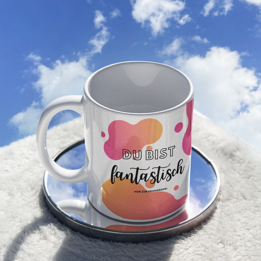 Süße Motivationstasse, bunte Keramiktasse, Motivationskick, Geschenk für Freunde