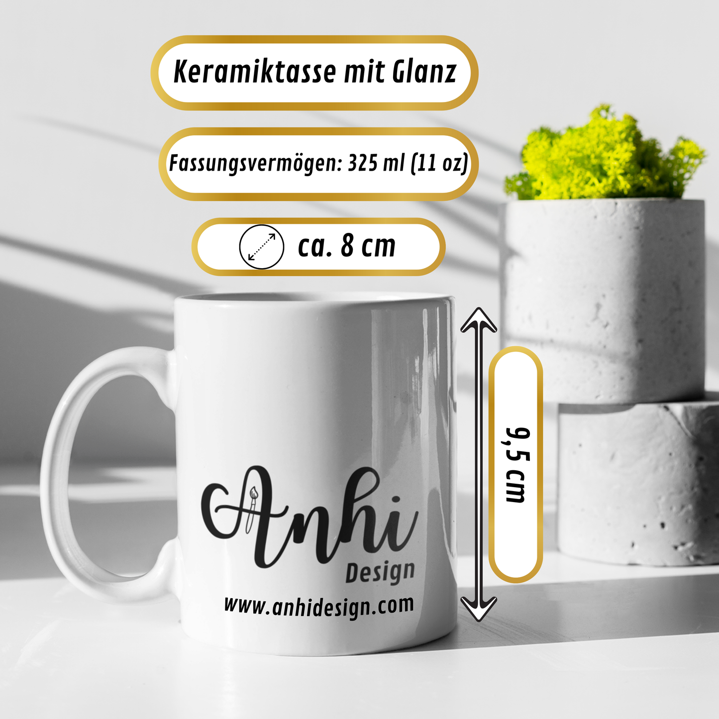 Kaffee: Der Antrieb für große Träume - Motivationstasse, hochwertige Tasse